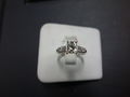 Ladies Engagement Ring 1.0CT Radiant Cut 14K White Gold with Appraisal
